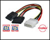 Adaptateur d'Alimentation Molex 4 broches vers 2x Sata