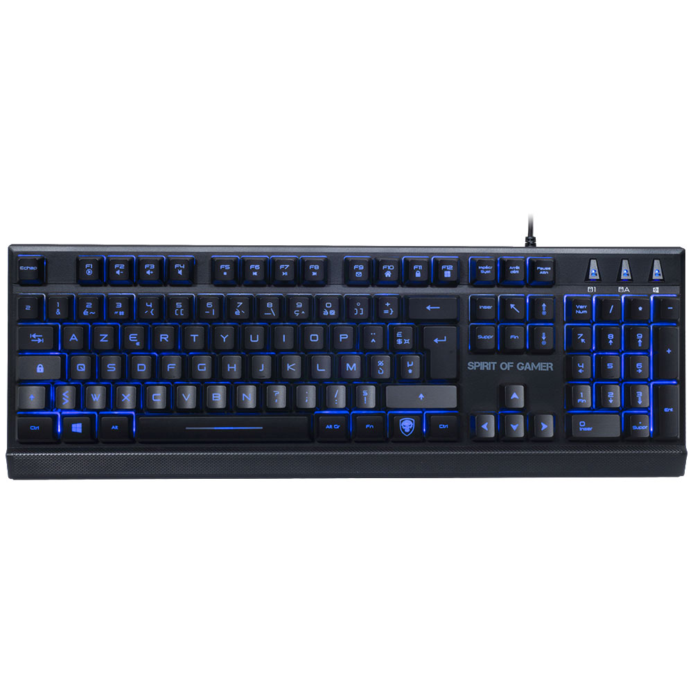 >Clavier AVANCE Spirit Of Gamer ELITE-K10 USB rétroéclairé : rouge, violet ou bleu, informatique Reunion, 974, Futur Réunion