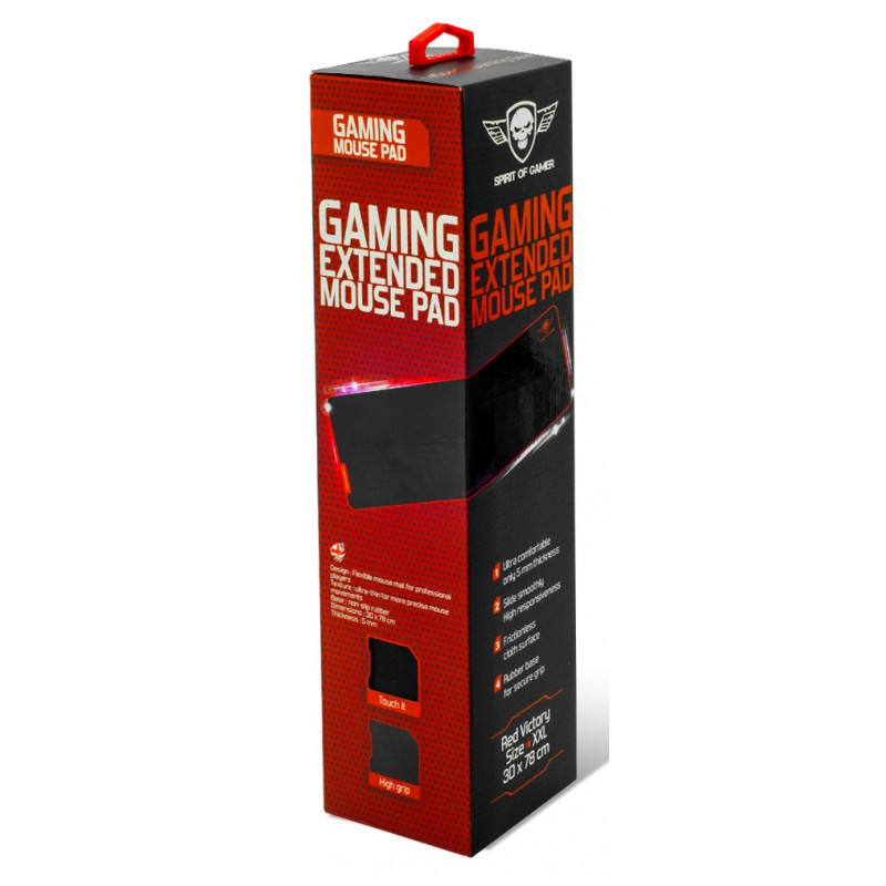 Tapis de souris SPIRIT OF GAMER REF SOG-PAD01XXR - ROUGE XXL Gaming (300 x 780 x 5mm),Informatique Réunion 974