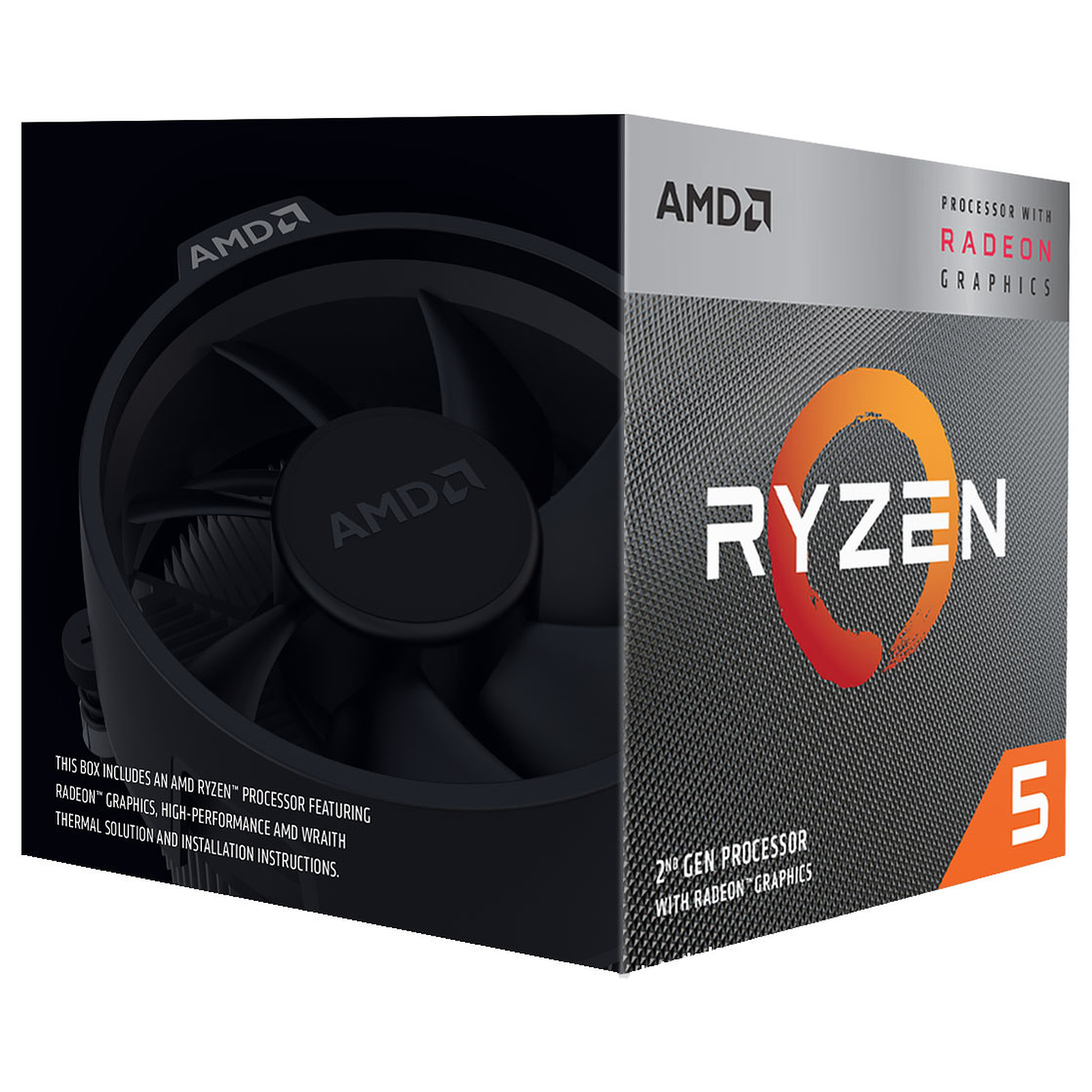  Processeur AMD 4 Core/8 Threads Socket AM4 Ryzen 5 3400G 6 Mo (Bote), informatique ile de la Runion, informatique-reunion.com