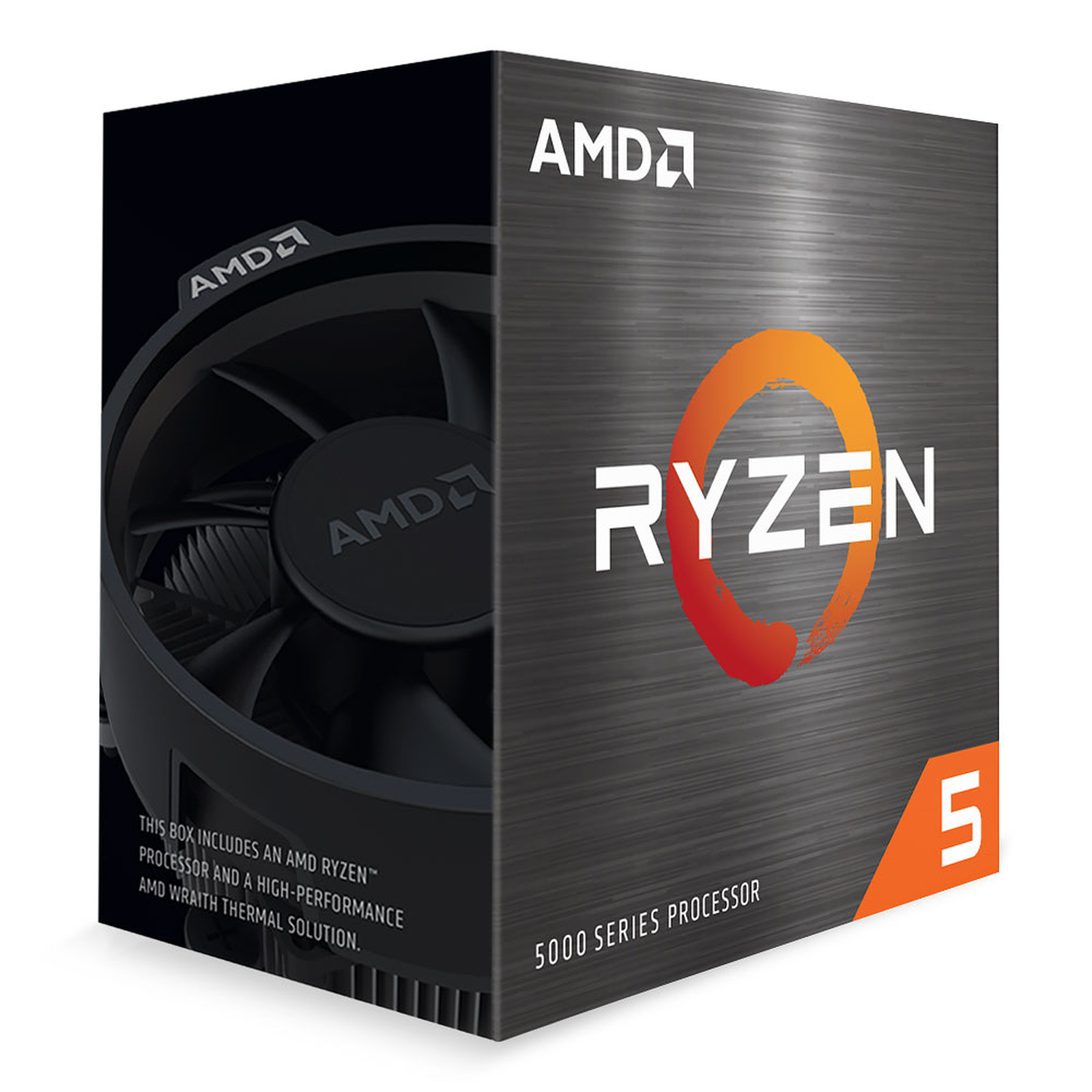 Processeur AMD 6 Cores/12 Threads Socket AM4 Ryzen 5 5600X 35 Mo (Bote) avec radiateur (pad thermique inclu) PCIe 4.0, informatique ile de la Runion, informatique-reunion.com