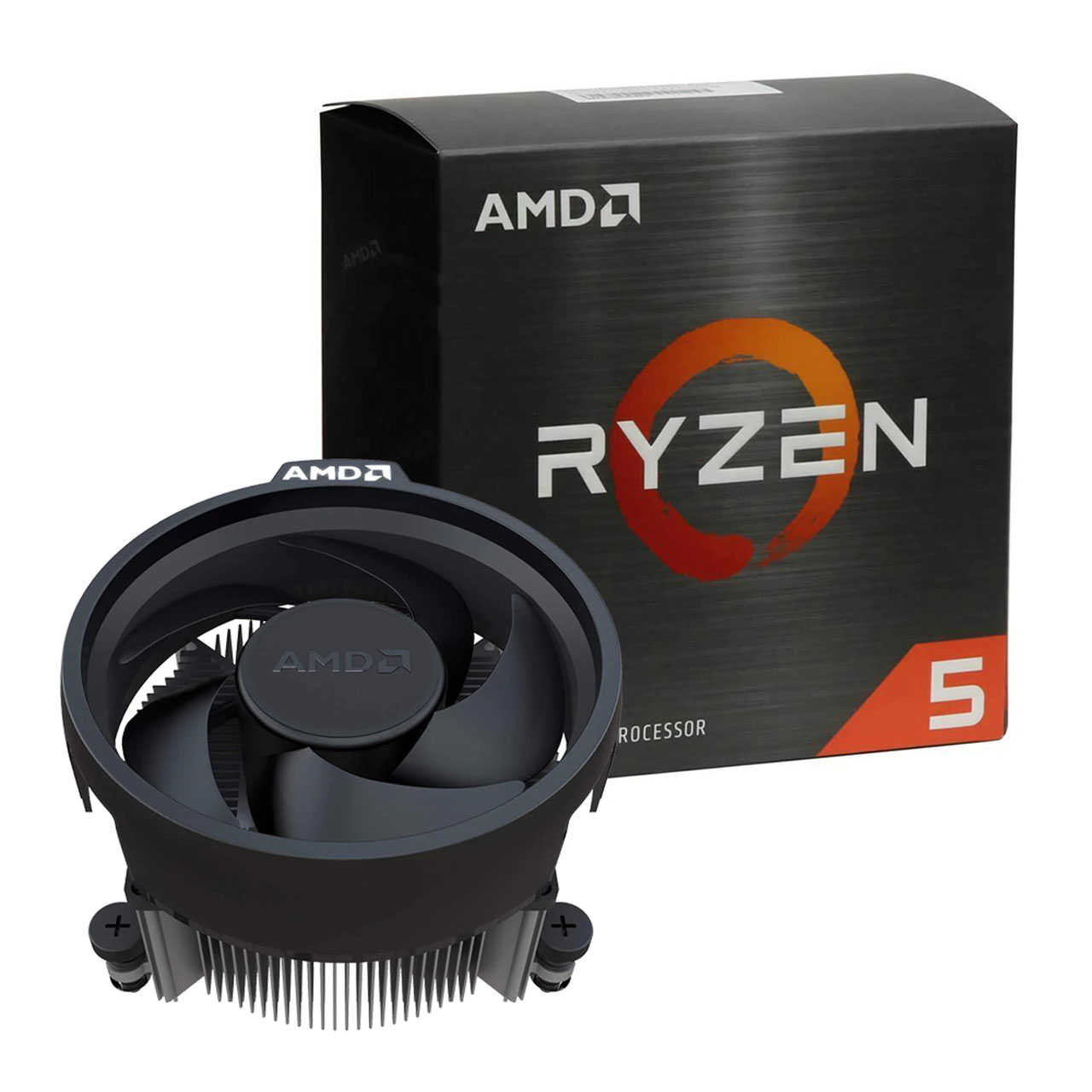 Processeur AMD 6 Cores/12 Threads Socket AM4 Ryzen 5 5600X 35 Mo (Bote) avec radiateur (pad thermique inclu) PCIe 4.0, informatique ile de la Runion, informatique-reunion.com