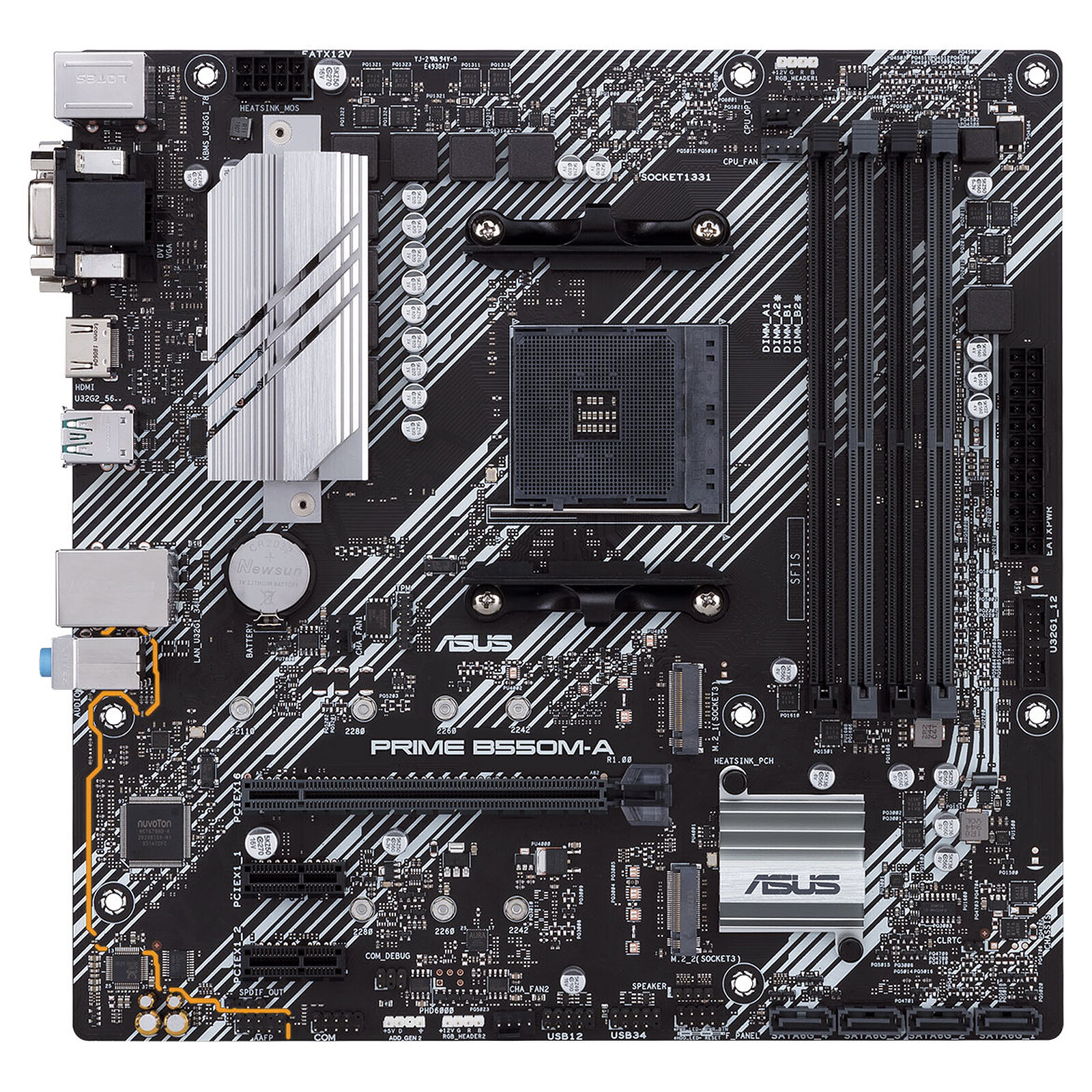 Carte mre ASUS PRIME B550M-A Socket AM4 (AMD B550) mATX, PCI Express 4.0, informatique ile de la Runion 974