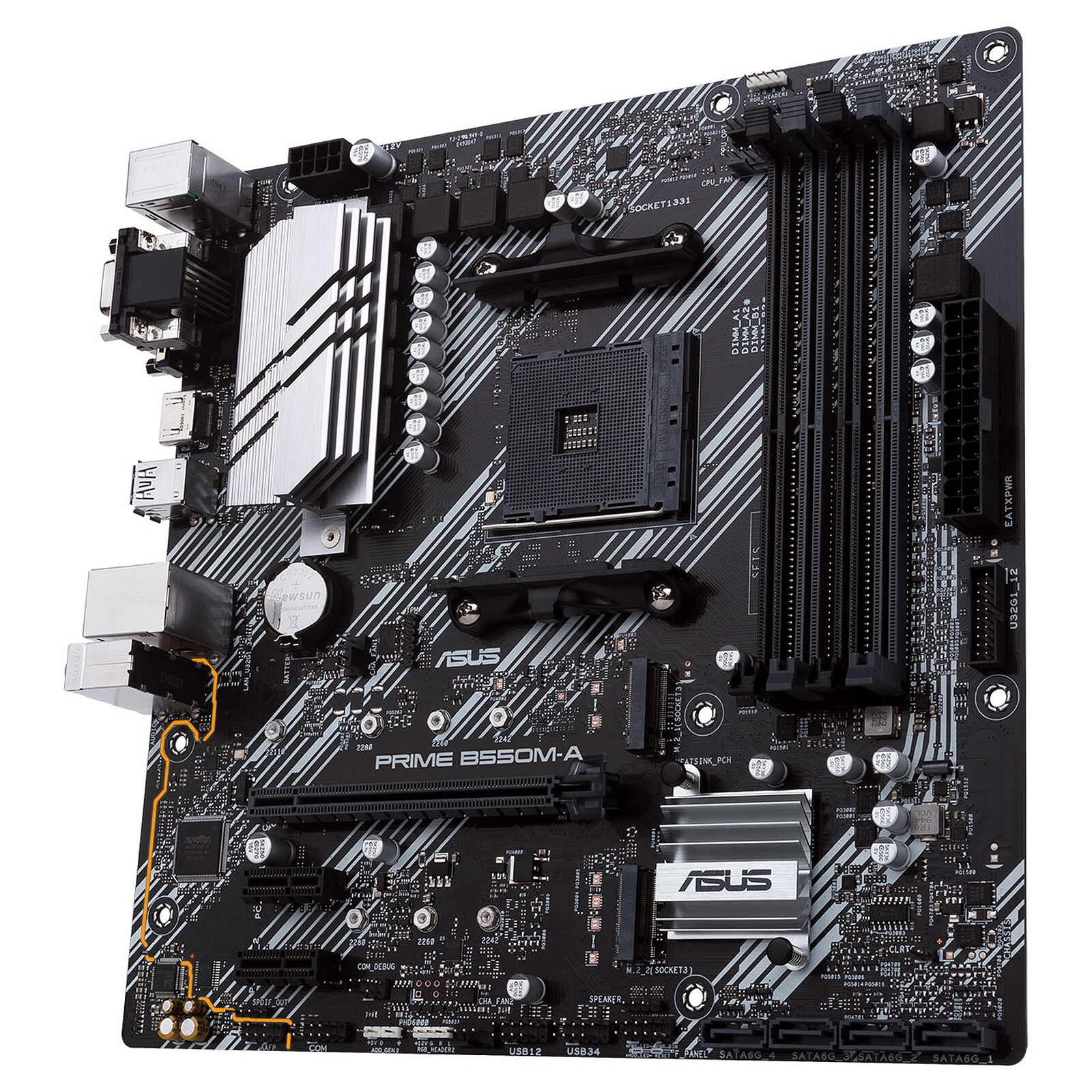 Carte mre ASUS PRIME B550M-A Socket AM4 (AMD B550) mATX, PCI Express 4.0, informatique ile de la Runion 974