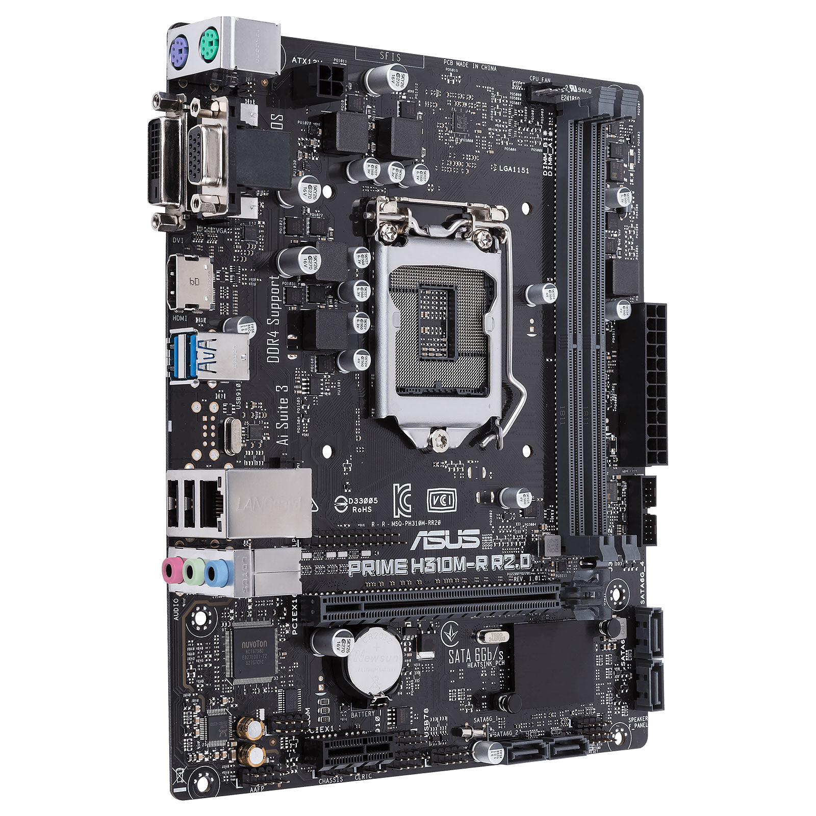 Carte mre Asus PRIME H310M-R R2.0 Socket 1151 (Intel H310 Express) mATX, informatique ile de la Runion 974