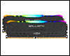 Mémoire Crucial Ballistix Sport Noir <b>RGB</b> 2x 8 Go DDR4 3600 MHz CL16
