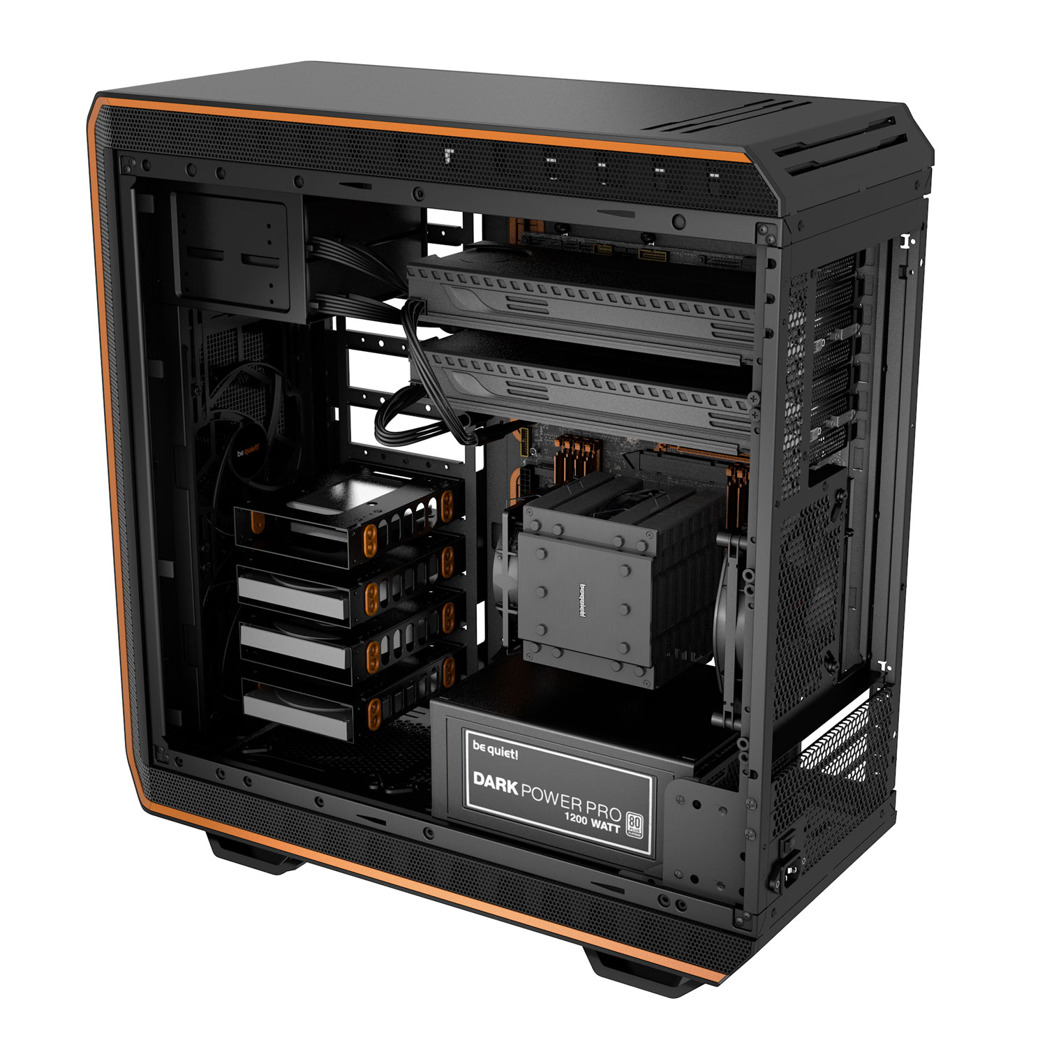 Boitier PC Be Quiet Dark Base 900 Noir/Orange(sans alim), informatique ile de la Runion 974