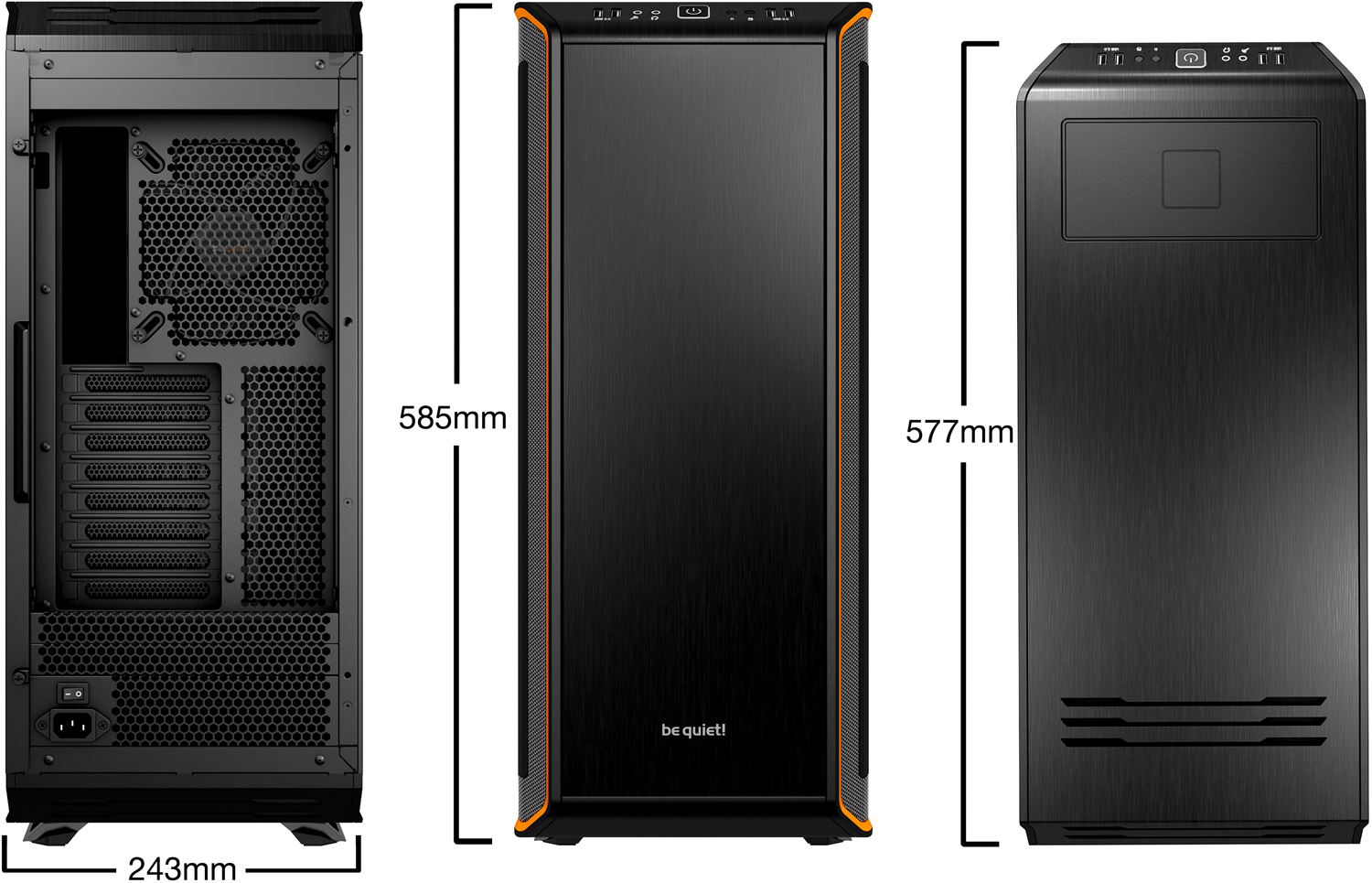 Boitier PC Be Quiet Dark Base 900 Noir/Orange(sans alim), informatique ile de la Runion 974