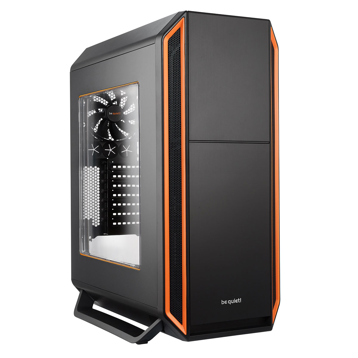 Boitier PC Be Quiet Silent Base Noir/Orange avec fentre (sans alim), informatique ile de la Runion 974