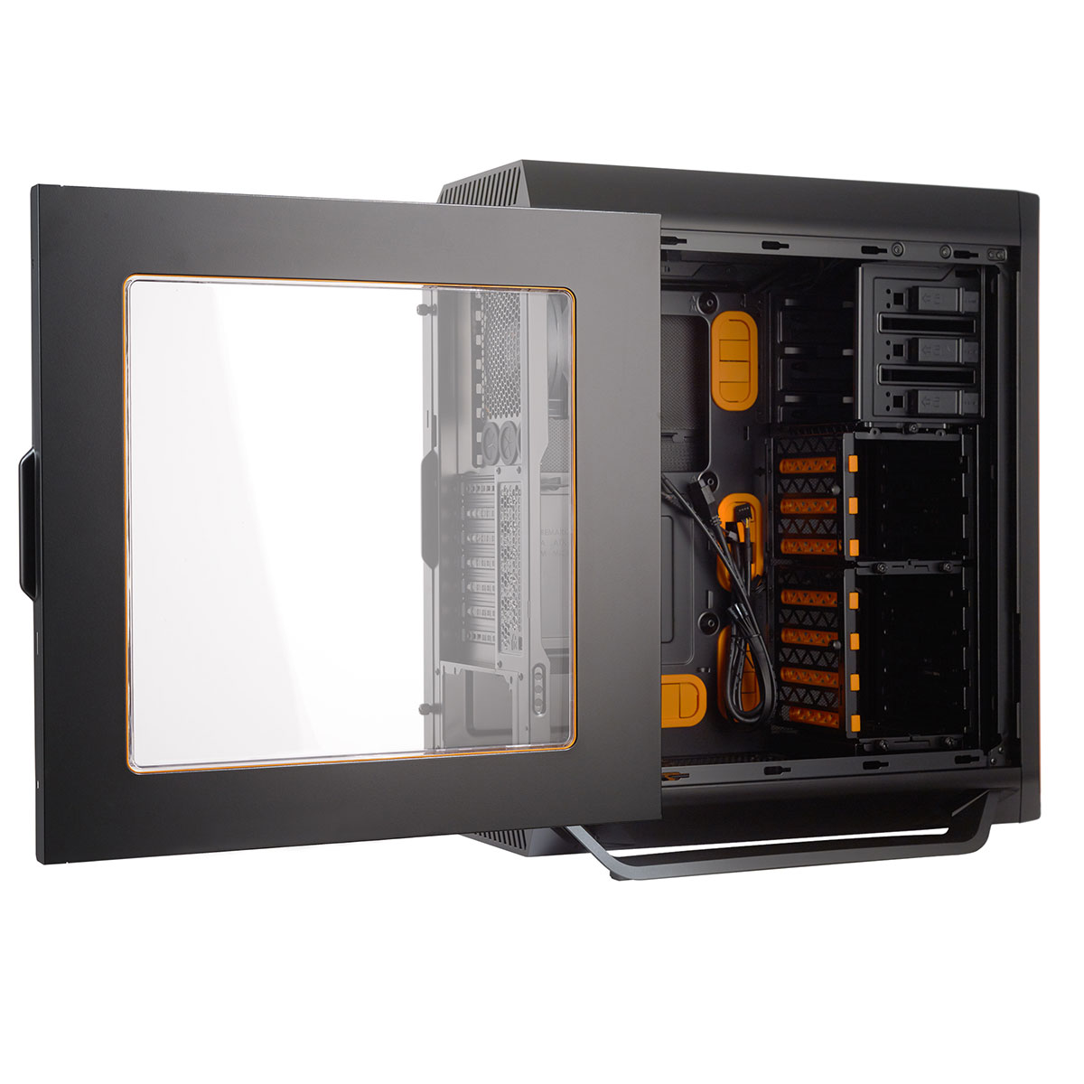 Boitier PC Be Quiet Silent Base Noir/Orange avec fentre (sans alim), informatique ile de la Runion 974