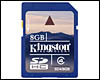 Carte mmoire Kingston SDHC 8 Go CL4