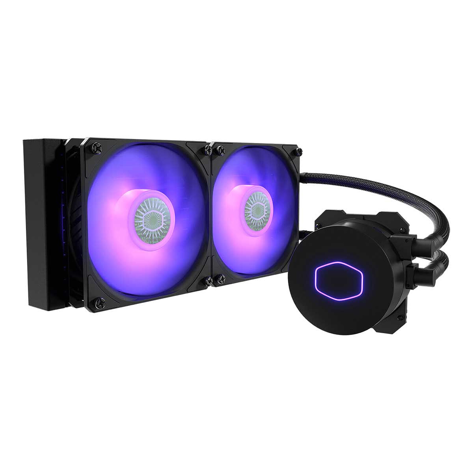 Watercooling tout en un Coller Master MasterLiquid ML240L RGB V2 pour processeurs sockets Intel LGA1700, LGA1200, LGA2066, LGA2011-v3, LGA2011, LGA1151, LGA1150, LGA1155, LGA1156, AM5, AM4, AM3+, AM3, AM2+, AM2, FM2+, FM2, FM1, informatique Reunion, 974, Futur Runion