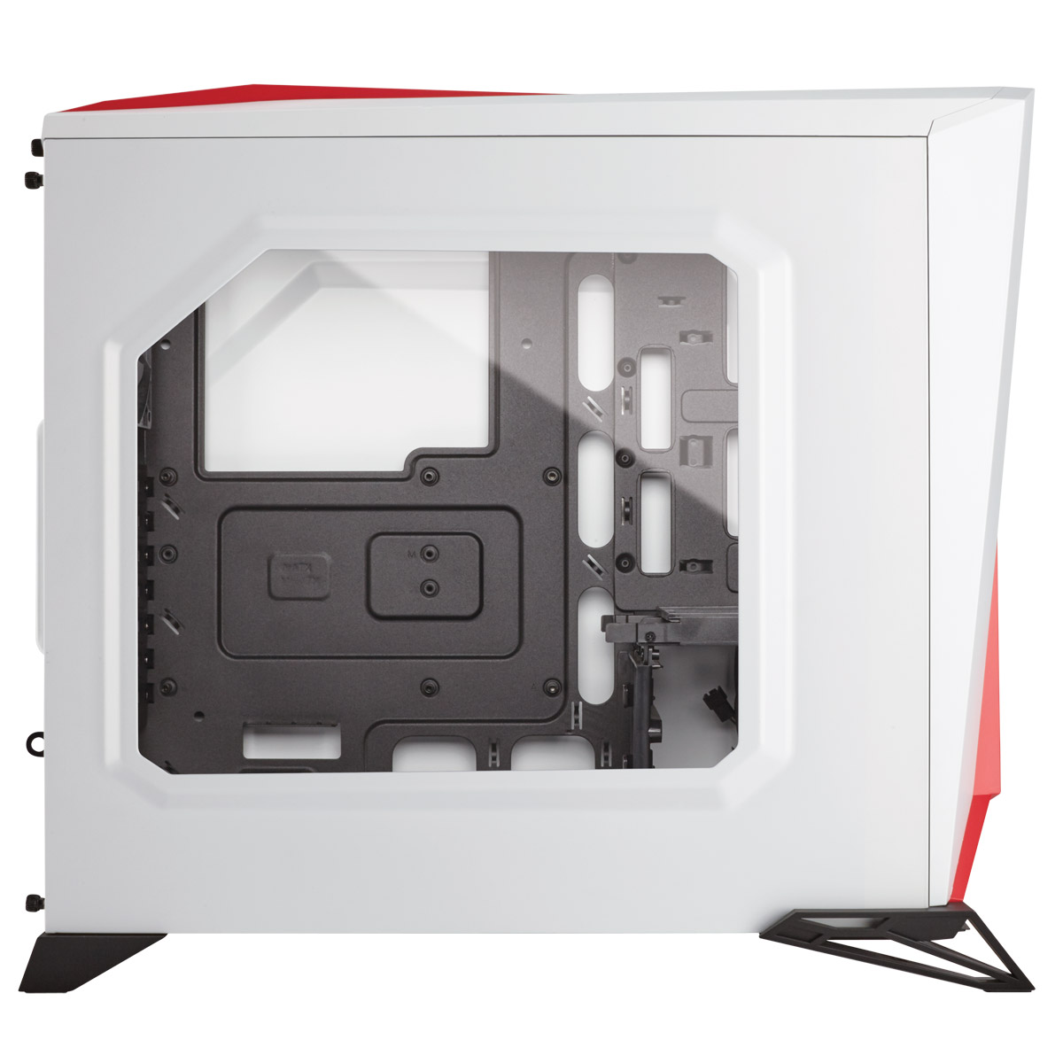 Boitier PC Corsair Carbide Series SPEC Alpha Moyen Tour Blanc/Rouge avec fentre (sans alim), informatique ile de la Runion 974