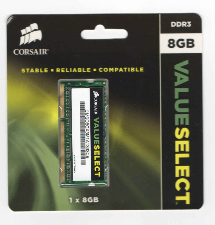 Mmoire So-Dimm Corsair DDR3 8Go PC10600 1333 MHz CL9, informatique Reunion 974, Futur Runion informatique