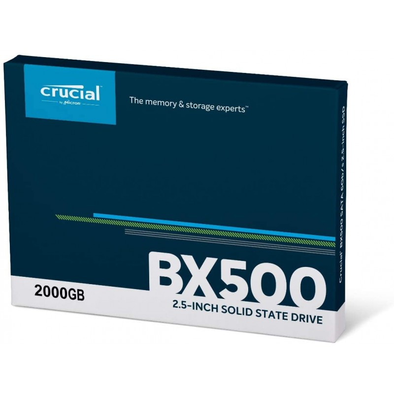 Disque dur SSD Crucial BX500 2TGo 2.5 pouces (7mm) Serial ATA 3 (6Gb/s)s, informatique ile de la Runion 974