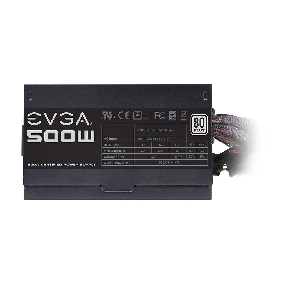 Alimentation PC 500W EVGA 100-W1-0500-K2 ATX, informatique ile de la Runion 974, Futur Runion Informatique