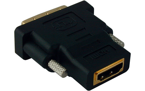 Adaptateur DVI-D (24+1) mle vers HDMI femelle, informatique ile de la  reunion 974