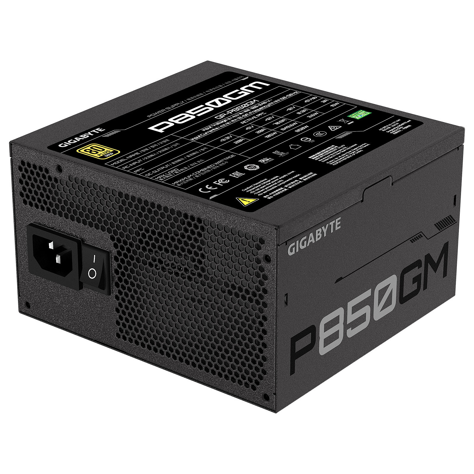 Alimentation PC 850W Gigabyte GP-P850GM Series Modulaire 80 Plus Gold Full Modulaire, informatique ile de la Réunion 974, Futur Réunion Informatique