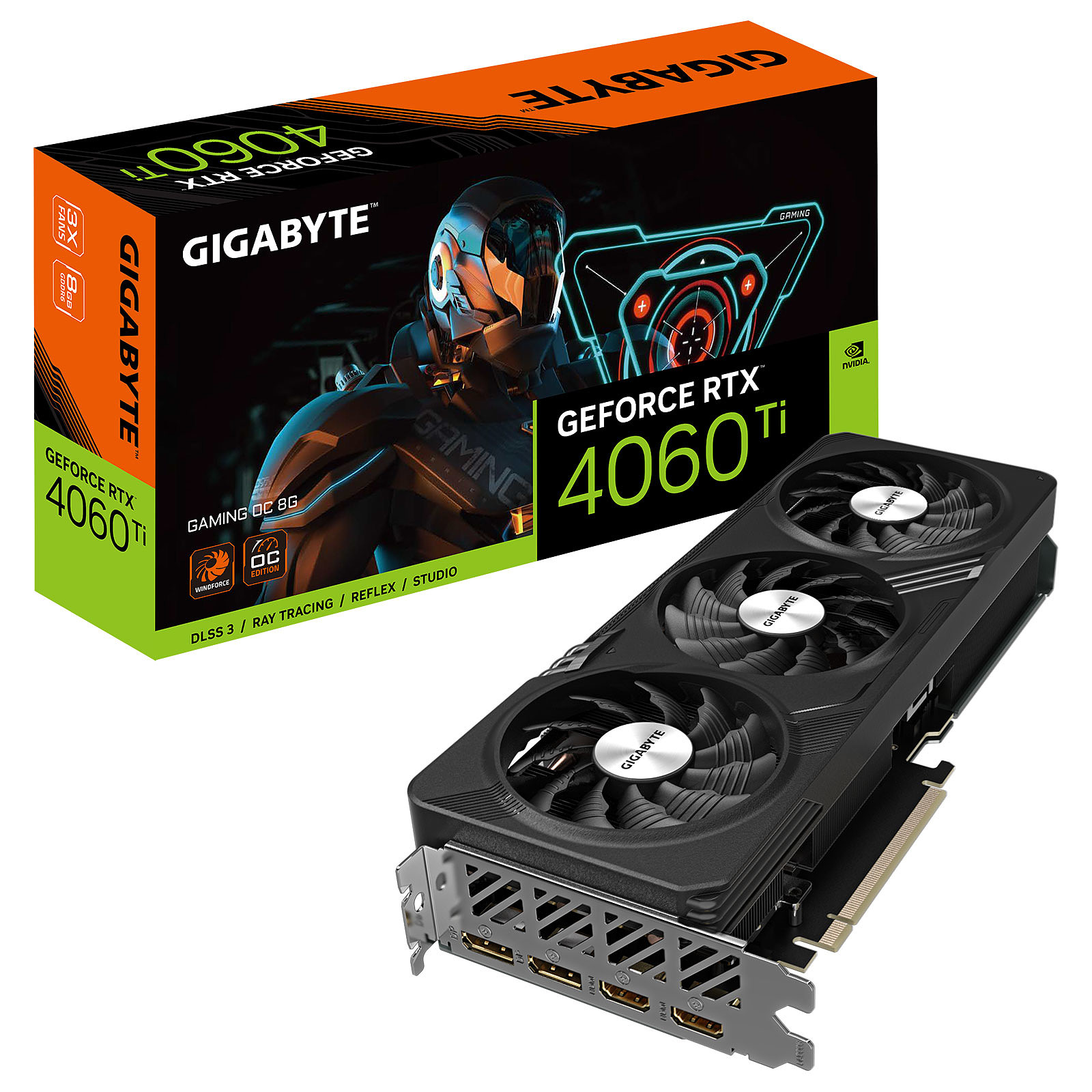 Carte graphique GEFORCE Gigabyte RTX 4060 Ti Gaming OC 8GD PCIe 4.0, informatique reunion, informatique ile de la Réunion 974