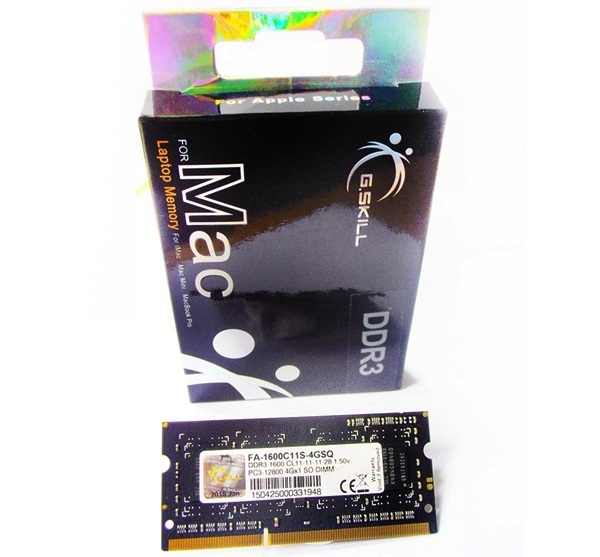 Mmoire So-Dimm GSKill DDR3 Mac Memory 4Go 1600 MHz PC12800 CL11, Informatique ile de la Runion 974