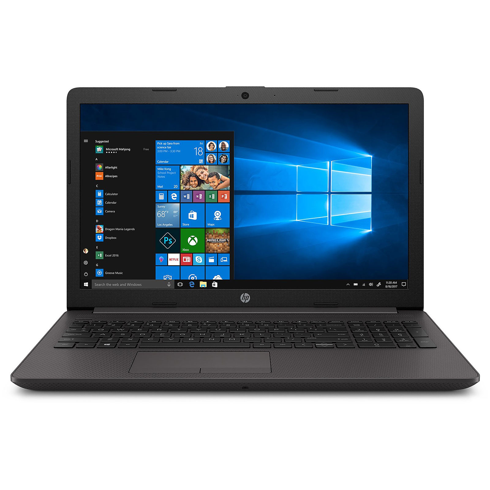 Ordinateur portable HP 250 G7, Intel N4020, 4 Go DDR4, SSD 256 Go M.2, 15.6 pouces, W10 64bits, informatique Reunion 974, Futur Runion informatique