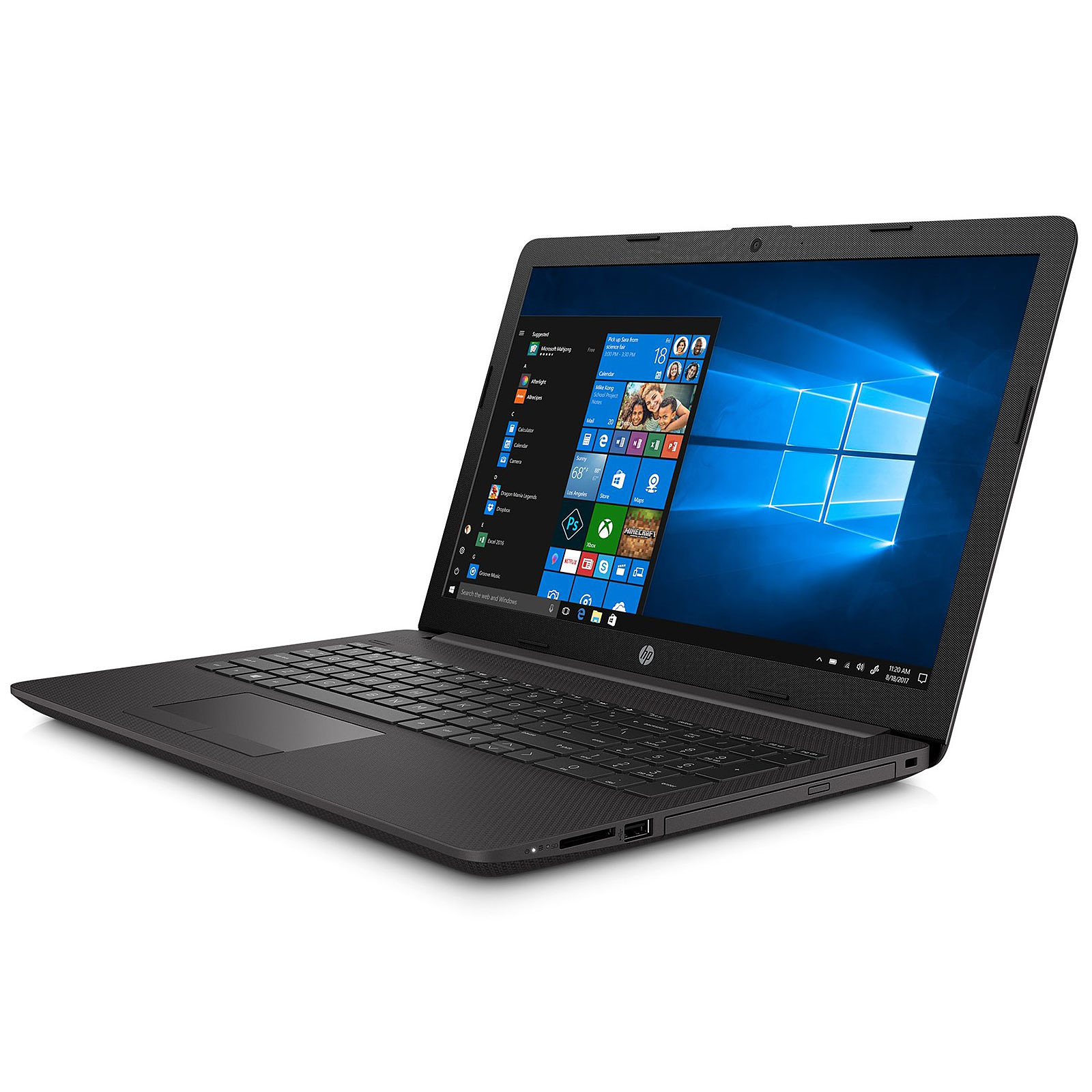 Ordinateur portable HP 250 G7, Intel N4020, 4 Go DDR4, SSD 256 Go M.2, 15.6 pouces, W10 64bits, informatique Reunion 974, Futur Runion informatique