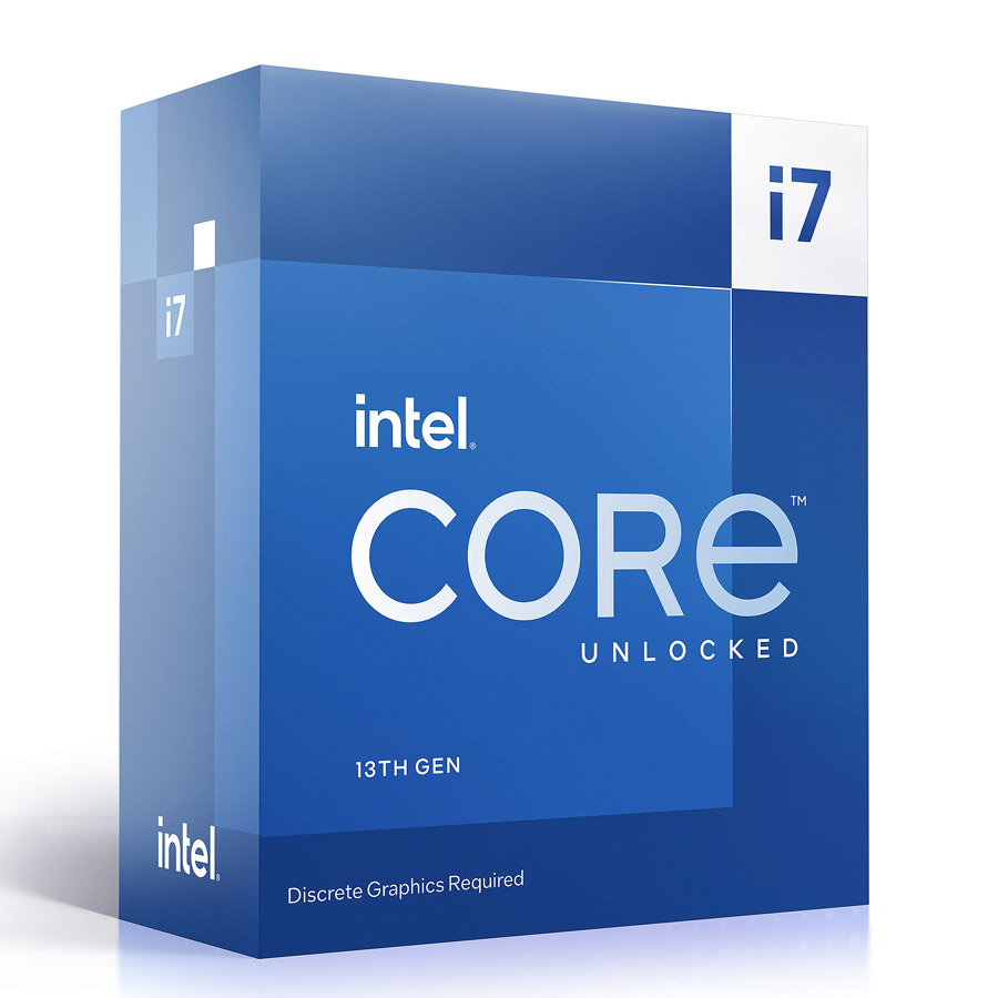 Processeur Intel Core i7 13700KF 3.4 GHz / 5.4 GHz, 16 Cores/24 Threads, Socket 1700, 25 Mo (Box) Sans radiateur, sans IGP, informatique ile de la runion