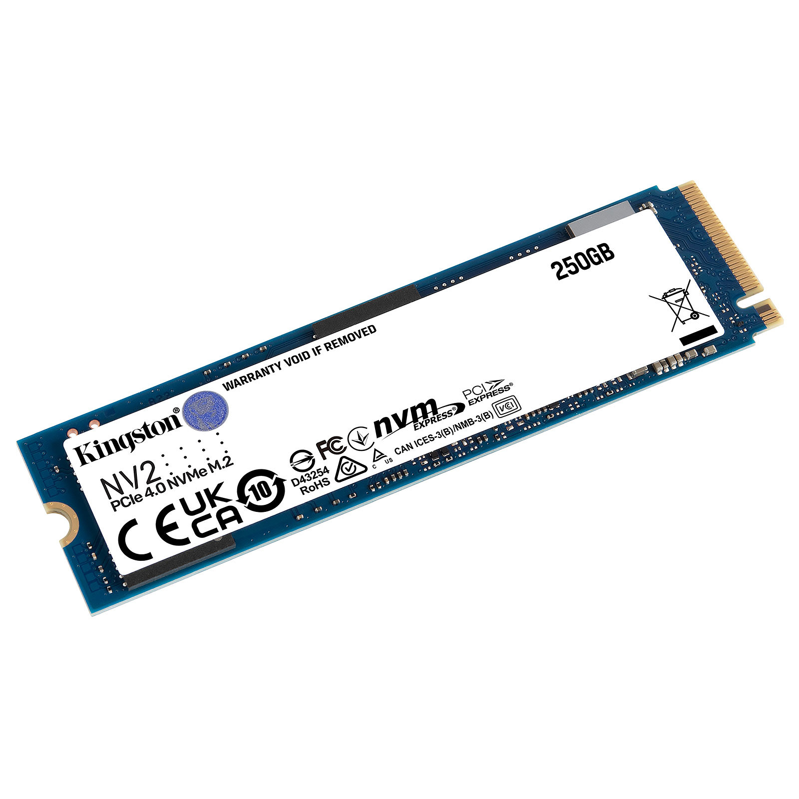 Disque dur SSD Kingston M.2 PCIe 4.0 NVMe 250 Go, Futur Runion informatique