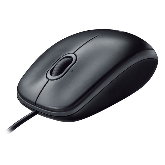 Souris Logitech B110 filaire optique boite USB noire, informatique ile de la runion 974