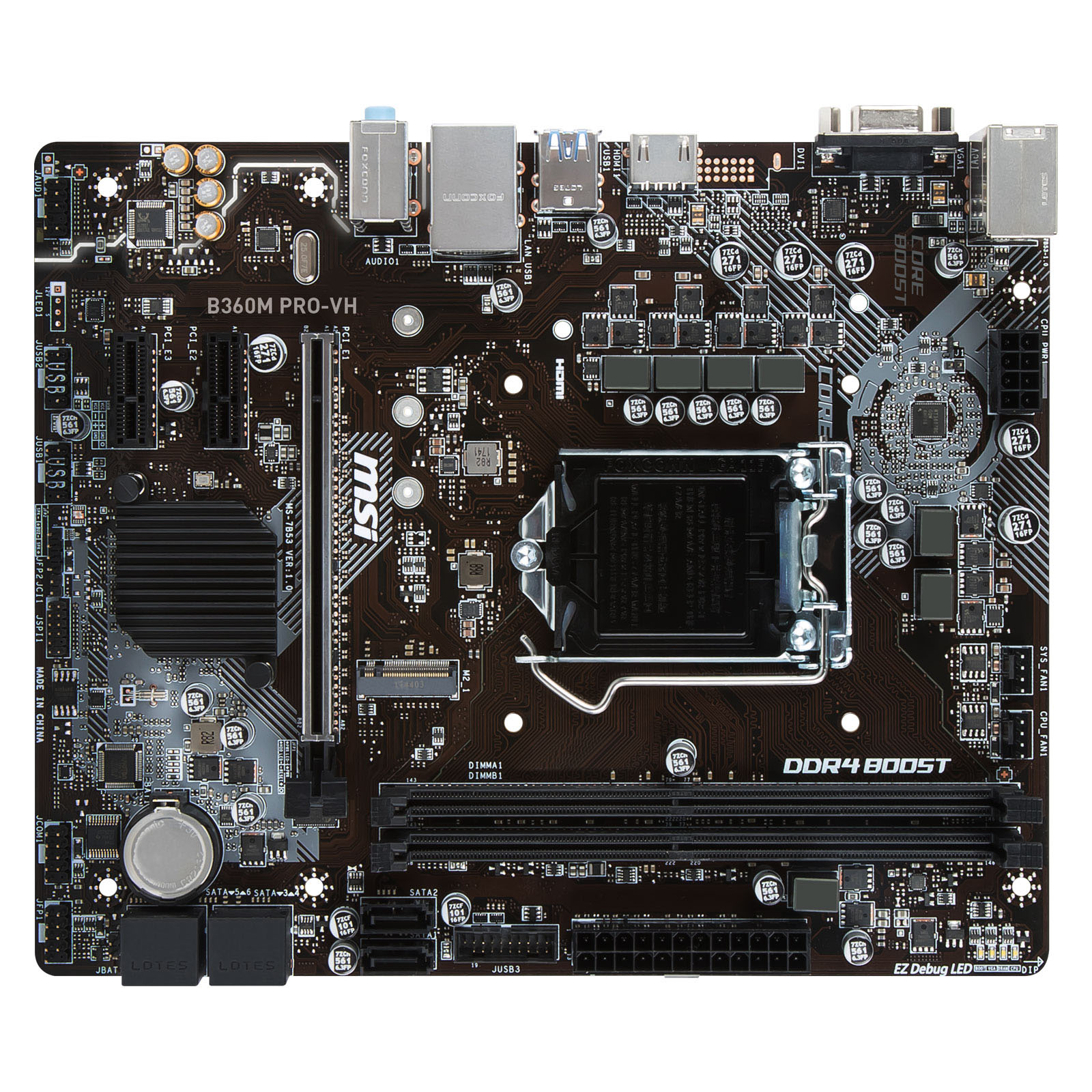 Carte mre MSI B360M PRO-VH Socket 1151 (Intel B360 Express) mATX, informatique ile de la Runion 974