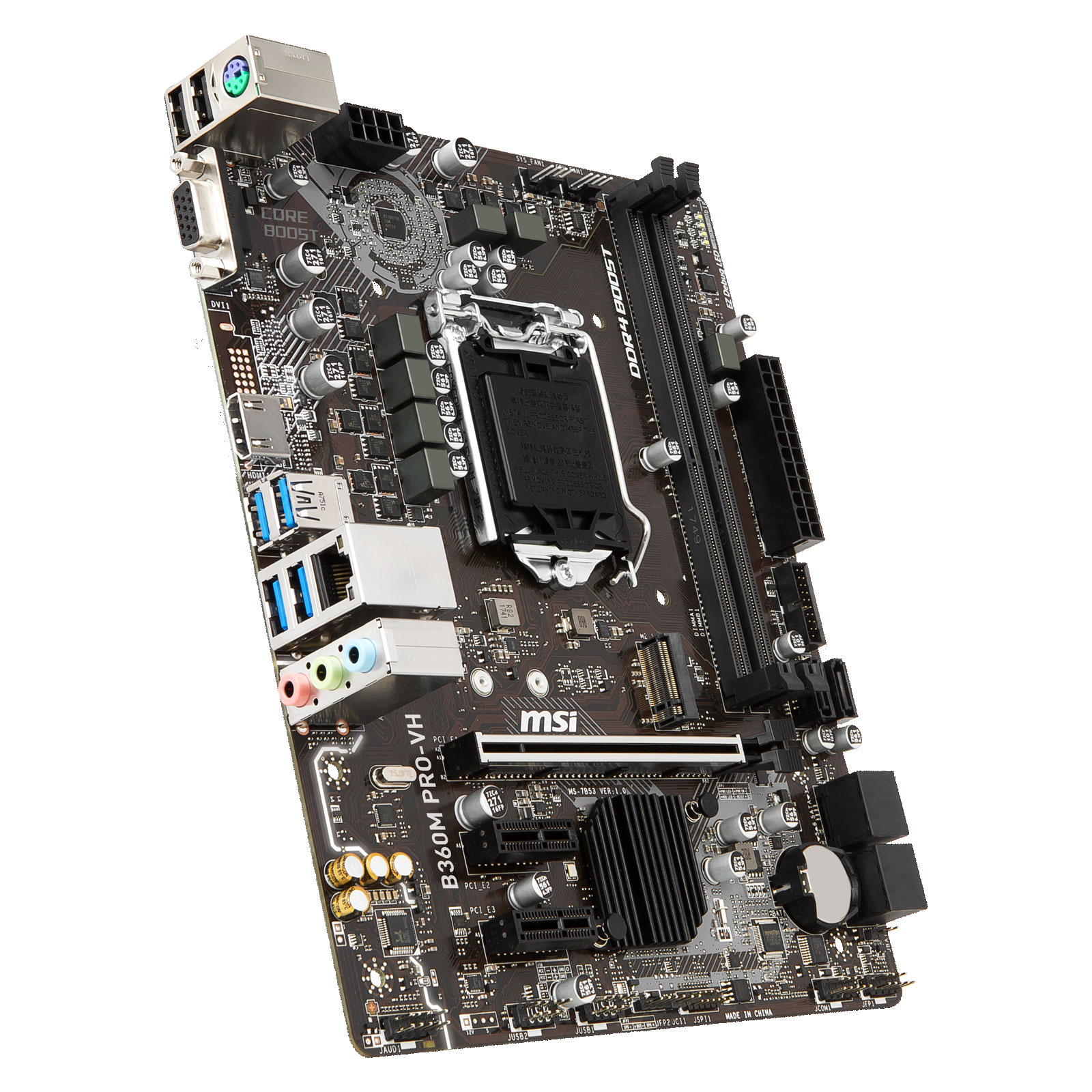 Carte mre MSI B360M PRO-VH Socket 1151 (Intel B360 Express) mATX, informatique ile de la Runion 974