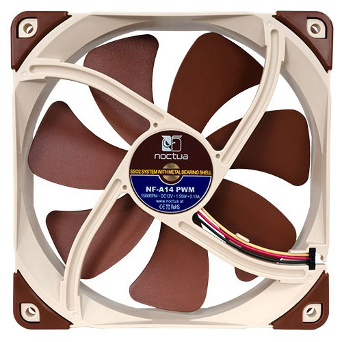 Ventilateur 140 mm Noctua NF-A14-PWM pour radiateur, ventirad, boitier, informatique ile de la Runion 974, Futur Runion Informatique