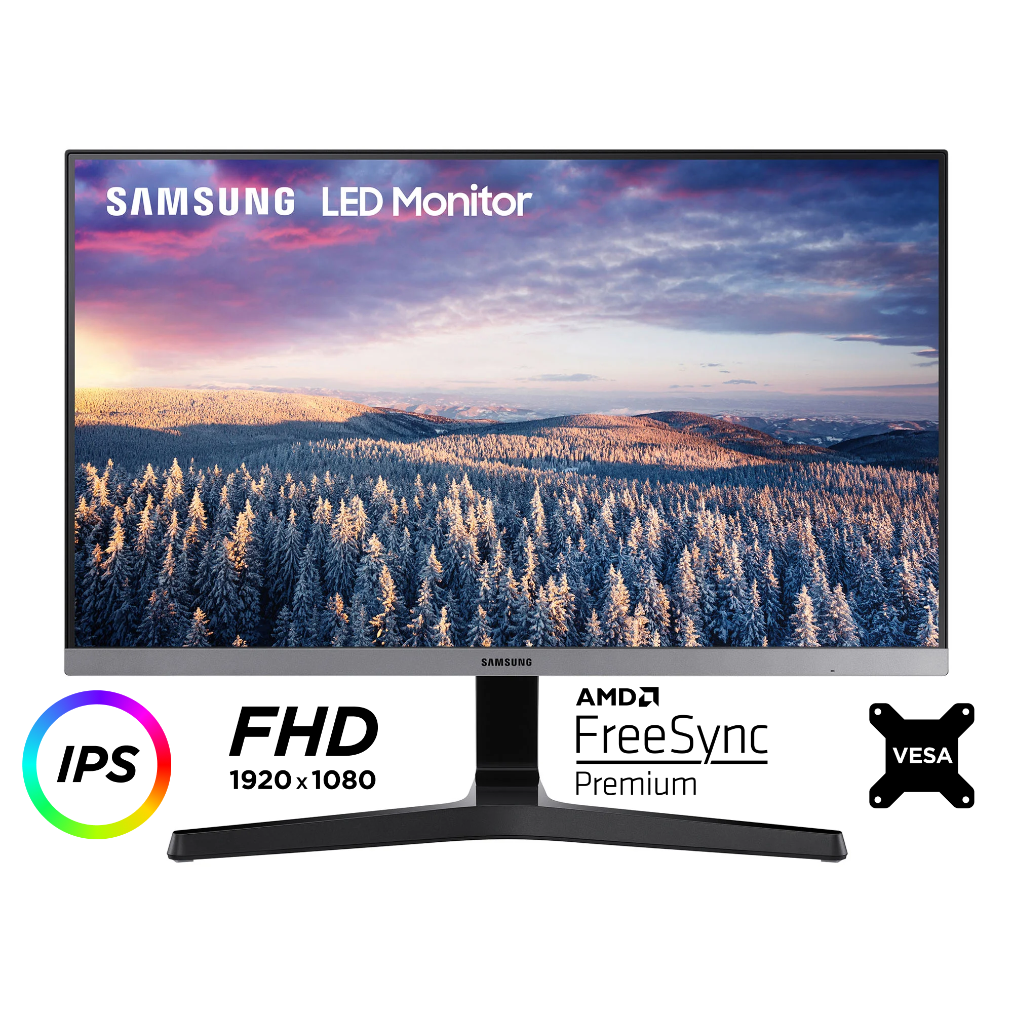 Ecran Moniteur LED 24 pouces Full HD IPS Samsung SR35 (5ms) VGA/HDMI VESA 75x75, Informatique Réunion 974