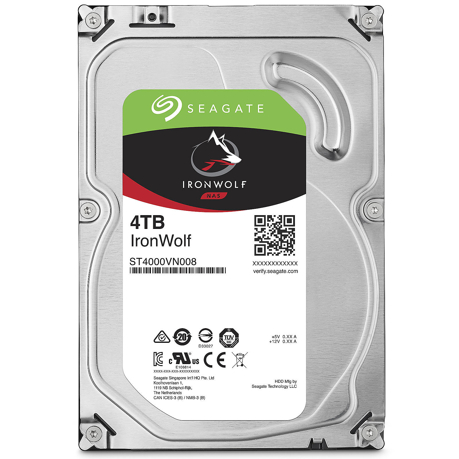 Disque dur Seagate IronWolf 4 To SATA 3 (SATA 6Gb/s) 64 Mo 5900 trs/mn (bulk), informatique ile de la Runion 974