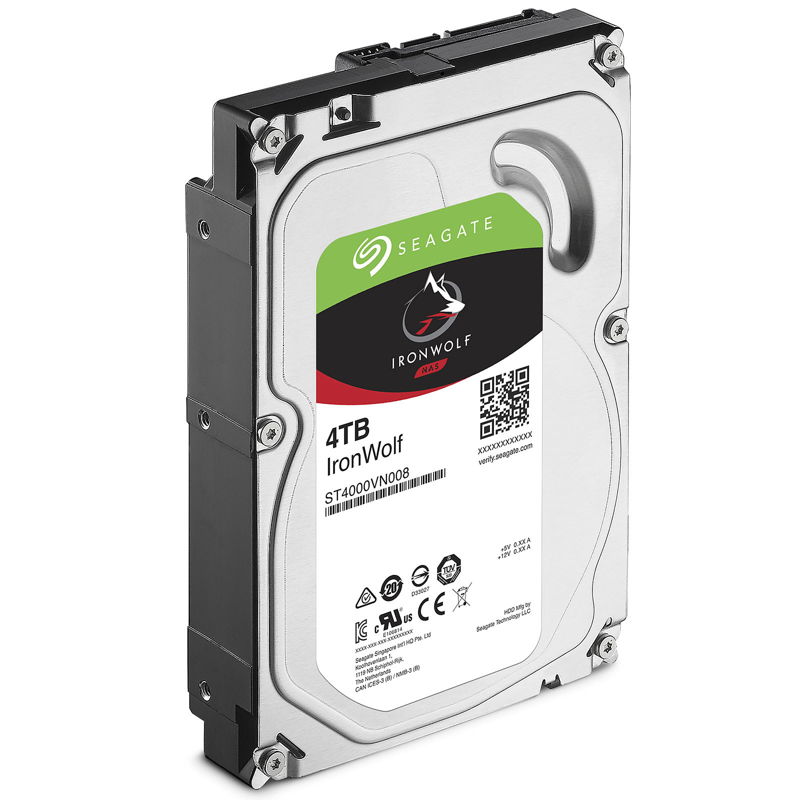 Disque dur Seagate IronWolf 4 To SATA 3 (SATA 6Gb/s) 64 Mo 5900 trs/mn (bulk), informatique ile de la Runion 974