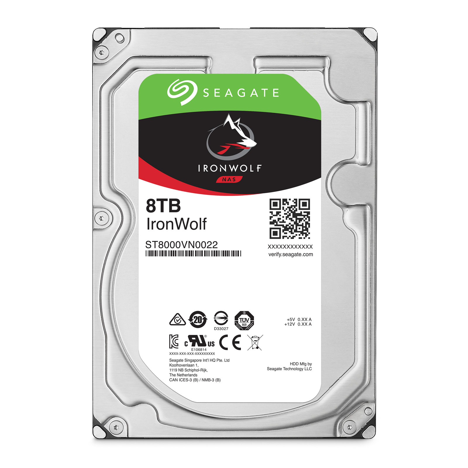 Disque dur Seagate IronWolf 8 To SATA 3 (SATA 6Gb/s) 256 Mo 7200 trs/mn (bulk), informatique ile de la Runion 974