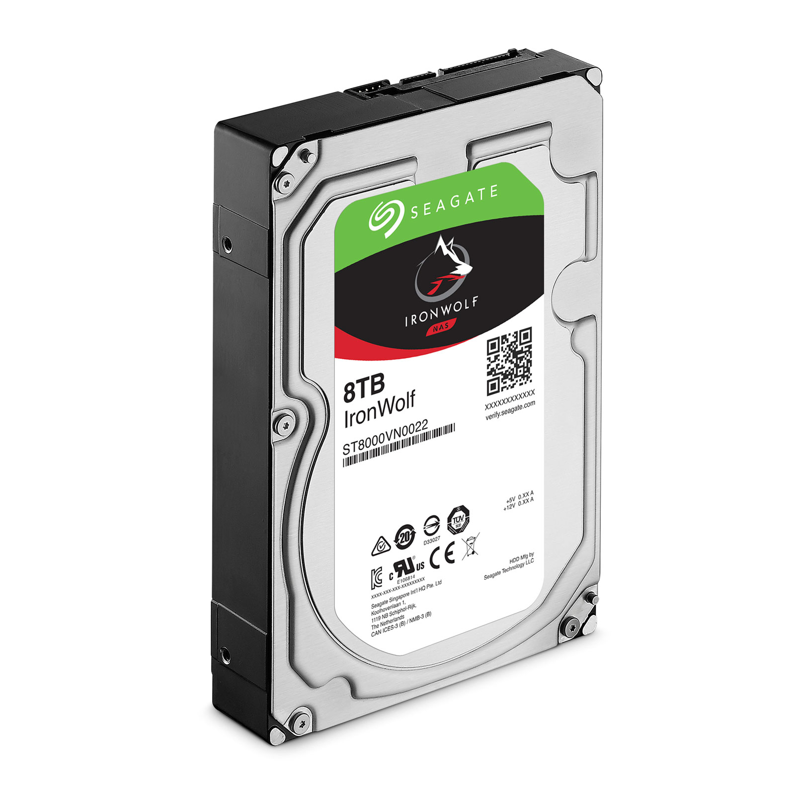 Disque dur Seagate IronWolf 8 To SATA 3 (SATA 6Gb/s) 256 Mo 7200 trs/mn (bulk), informatique ile de la Runion 974