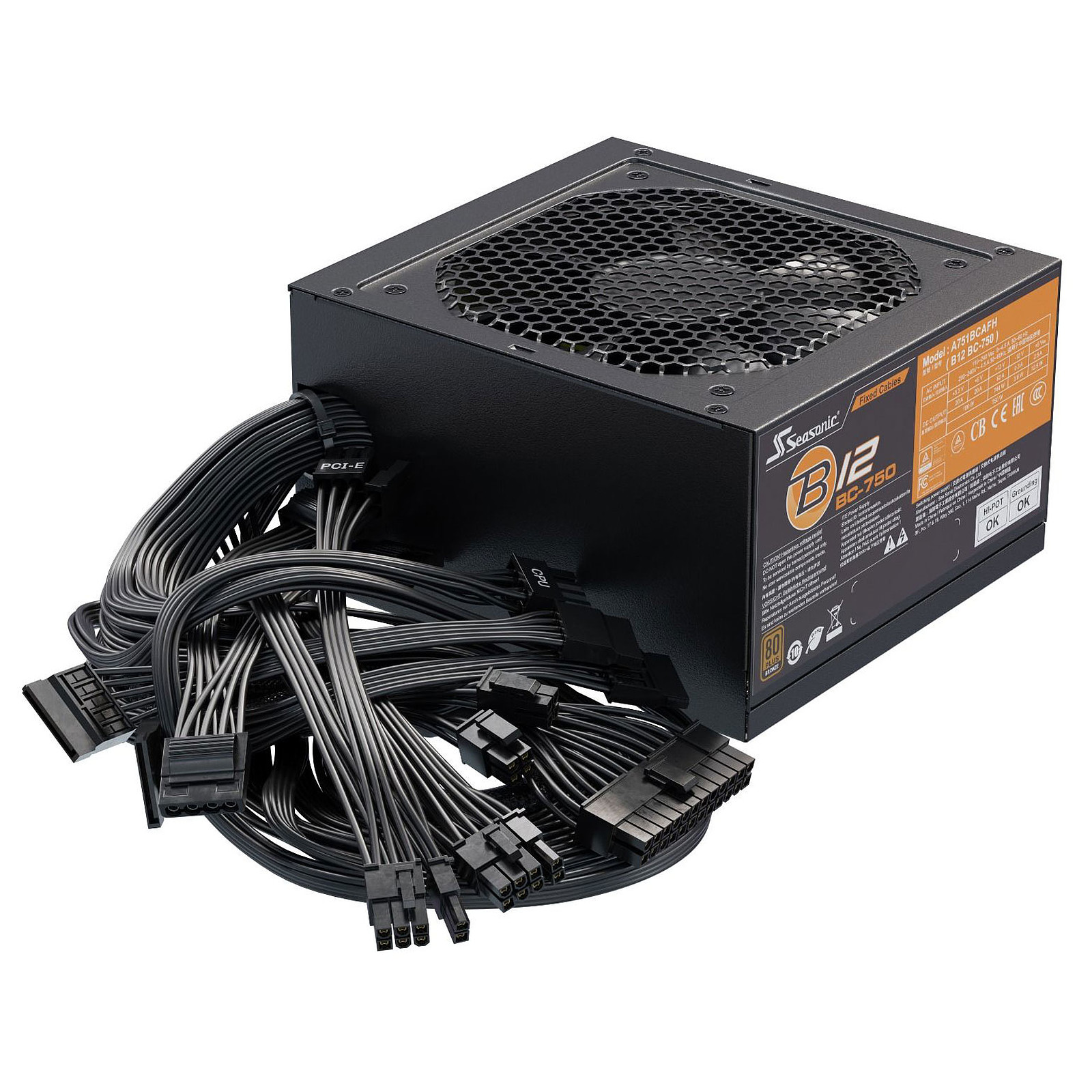 Alimentation PC 750W Seasonic B12 BC-750 80 Plus Bronze, informatique ile de la Runion 974, Futur Runion Informatique