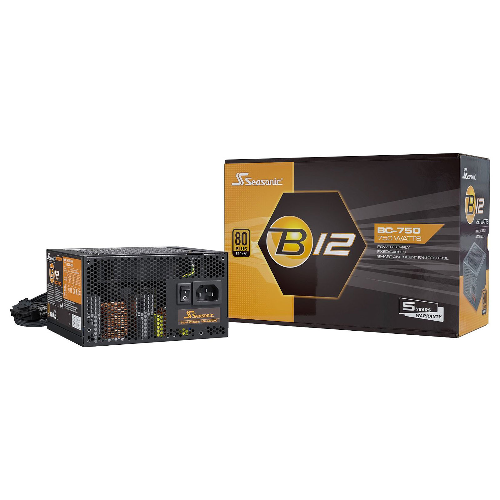 Alimentation PC 750W Seasonic B12 BC-750 80 Plus Bronze, informatique ile de la Runion 974, Futur Runion Informatique