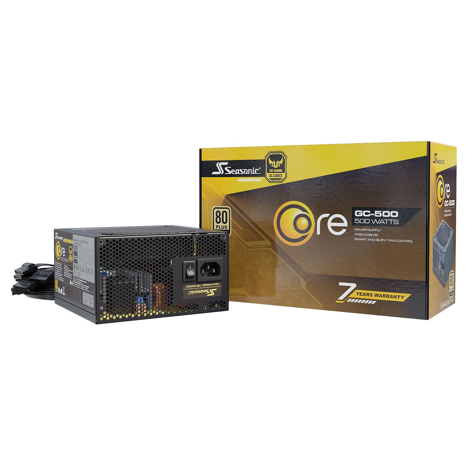 Alimentation PC 500W Seasonic Core GC-500 80 Plus Gold, informatique ile de la Runion 974, Futur Runion Informatique