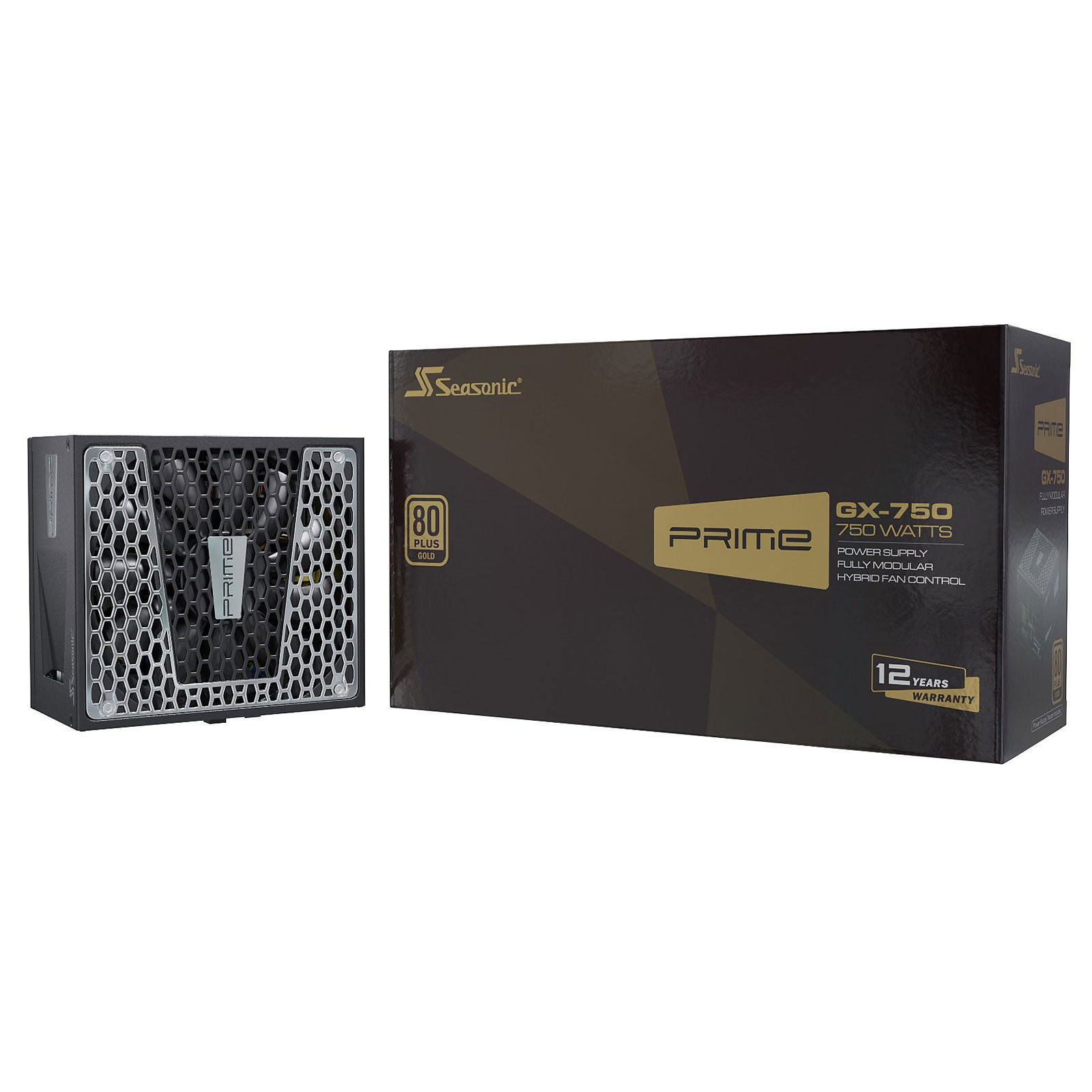 Alimentation PC 750W Seasonic Prime GX750 80 Plus Gold Full Modulaire Garantie 12 ans, informatique ile de la Runion 974, Futur Runion Informatique