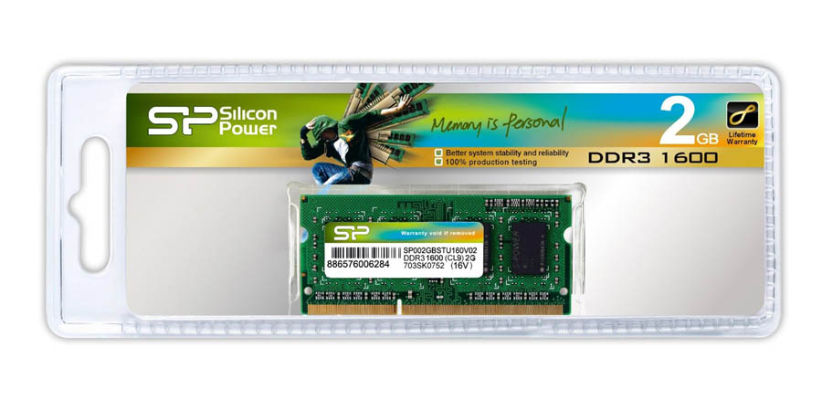 Mmoire So-Dimm Silicon Power DDR3 2Go PC12800 1600MHz CL11, informatique Reunion 974, Futur Runion informatique