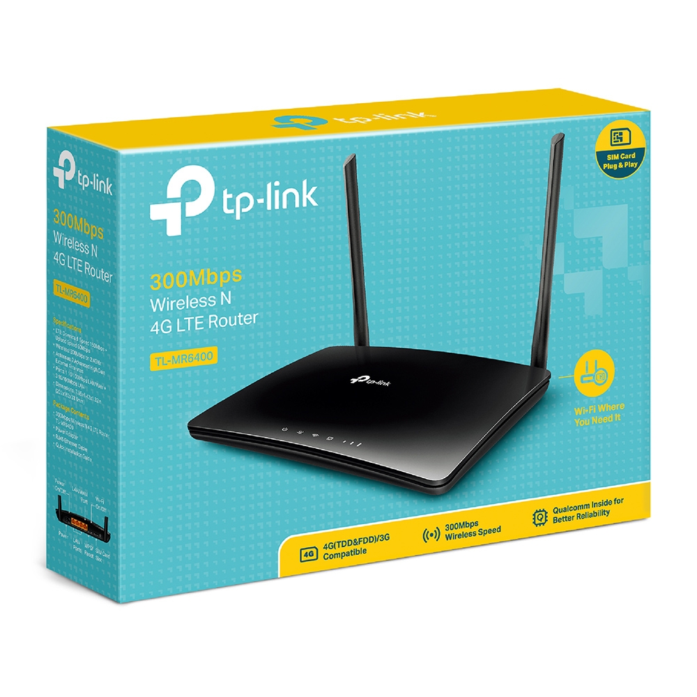 >Routeur WiFi N 300Mbps et 3G/4G TP-LINK TL-MR6400, informatique Reunion 974, Futur Runion informatique