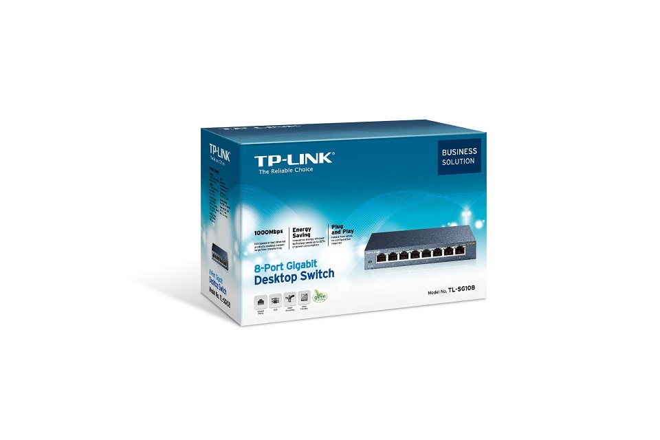 Switch rseau mtal Gigabit 8 ports 10/100/1000 Mbps TP-LINK TL-SG108, informatique Reunion, 974, Futur Runion