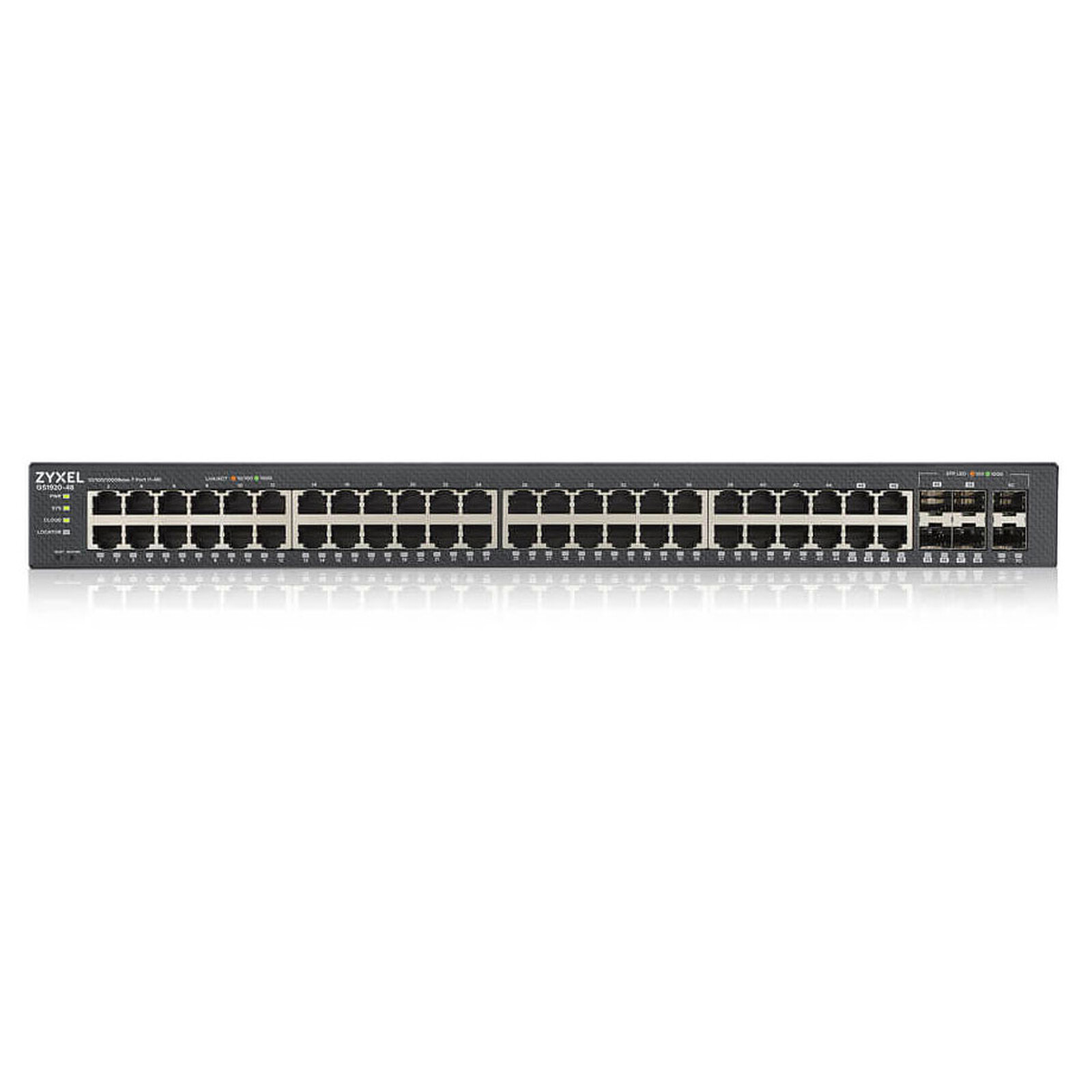 Switch rseau Zyxel Gigabit 48 ports 100/1000 Mbps + 4 ports combo 1GbE/SFP + 2 SFP ddis, informatique Reunion, 974, Futur Runion